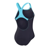 Speedo Medley Logo Kadın Yüzücü Mayosu Lacivert-Turkuaz - 7