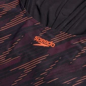 Speedo Hyper Boom Yerleştirmeli Kaslı Sırt Kadın Mayosu Siyah-Bordo thumbnail 9