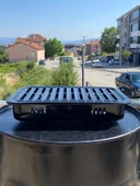 Ayaklı Emaye Kara Mangal - Yağ Oluklu - 7