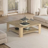 New Line Kare Orta Sehpa - Florida Meşe 90x42x90 cm thumbnail 1