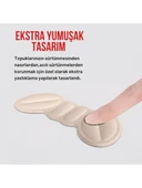 2 Çift 3 Mm Ayakkabı Topuk Vurma Ve Ayakkabı Daraltma Pedi ( Siyah+ Krem Renk) Topuk Pedi - 3