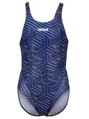 Arena Kık-ko Kız Çocuk Yüzücü Mayosu Lacivert-Beyaz - 5