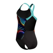 Speedo Pt Plmt Pwrbck Kız Çocuk Yüzücü Mayosu Turkuaz-Mavi thumbnail 9