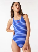Speedo Eco Baskılı Madalyalı Kadın Mayosu Mavi - 3