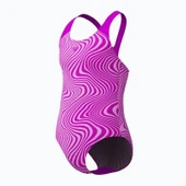 Speedo Dijital Allover Sıçrama Önleyici Diva Kız Çocuk Mayosu Mor - 3