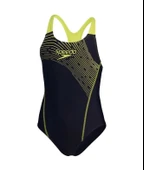 Speedo Tek Parça Kadın Yüzme Mayosu Siyah-Yeşil thumbnail 3
