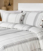 Cotton Collection Tek Kişilik Çizgili Nevresim Seti Mistray - 3