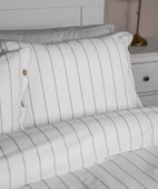 Cotton Collection Tek Kişilik Çizgili Nevresim Seti Rayuna - 4