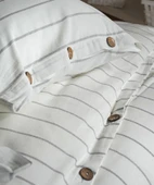 Cotton Collection Çift Kişilik Çizgili Nevresim Seti Rayuna - 5