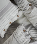 Cotton Collection Çift Kişilik Çizgili Nevresim Seti Mistray - 2