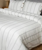 Cotton Collection Tek Kişilik Çizgili Nevresim Seti Seroya - 3