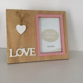 Love Temalı Ahşap Fotoğraf Çerçevesi thumbnail 1