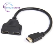 1 To 2 Port Çoklayıcı Hdmi Kablo Splitter - 1
