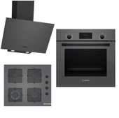 Bosch Hbf512bh1t-pop6c9p30o-dwk64pj70t Ankastre Gri 3 Lü Set 312 thumbnail 1