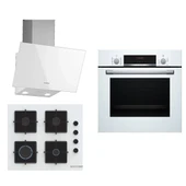 Bosch HBF512BW1T - POP6C2P30O - DWK63PJ20T 3'lü Beyaz Ankastre Set 298 thumbnail 1