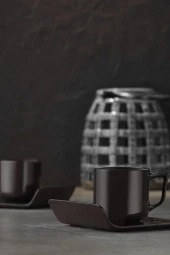 Kütahya Porselen Despina Kahve Takımı 6'lı Siyah - 1