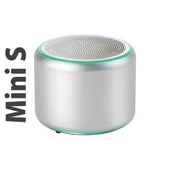 Mini S 5W Bluetooth Hoparlör Kablosuz Taşınabilir Led Işıklı Ses Bombası Extra Bass Gümüş - 1