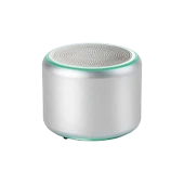 Mini S 5W Bluetooth Hoparlör Kablosuz Taşınabilir Led Işıklı Ses Bombası Extra Bass Gümüş - 2