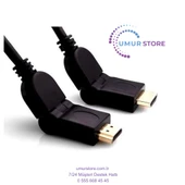 2x 90DERECE HDMI Kablo Gold - 1.8m - 1