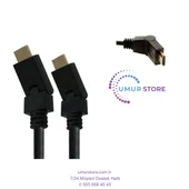 2x 90DERECE HDMI Kablo Gold - 1.8m - 2