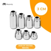 3 cm Musluk Uzatma Rekoru Krom Kaplama 1/2 Uyumlu Pirinç – 1 Adet - 1