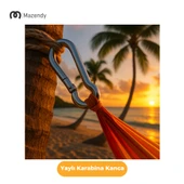 4x40 mm Düz Yaylı Karabina Kanca 10 Adet Paslanmaz Çelik Aparat thumbnail 2