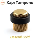 Kapı Stoperi Tamponu Gold Altın Vidalı Metal Tutacağı Tutucu Altı Kolu Pencere Stopu Takozu Sürgülü thumbnail 1