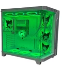 Kuromi Karakterli 7 ARGB Fanlı 850W 80 Plus Bronz Power'lı 360MM Sıvı Soğutmalı Beyaz Akvaryum Kasa thumbnail 9