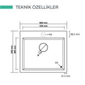 RealStone K002 58 Didyma Gri Granit Eviye thumbnail 3