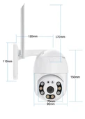 Ventus 360 Dönebilen Kablosuz Wifi Ip Kamera Speed Dome 1080p FullHD Gece Görüşlü Hareketli Dış Mekan Sesli New Edition - 2