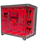 Kuromi Karakterli 7 ARGB Fanlı 850W 80 Plus Bronz Power'lı 360MM Sıvı Soğutmalı Beyaz Akvaryum Kasa thumbnail 8