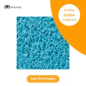 Kıvırcık Paspas 1x13m 14mm Turkuaz Kapı Önü Kaymaz Dış Mekan Halısı - 1
