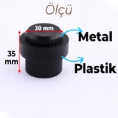 Kapı Stoperi Tamponu Siyah Vidalı Metal Tutacağı Tutucu Altı Kolu Pencere Stopu Takozu Sürgülü Kapı thumbnail 2