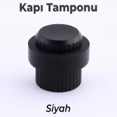 Kapı Stoperi Tamponu Siyah Vidalı Metal Tutacağı Tutucu Altı Kolu Pencere Stopu Takozu Sürgülü Kapı thumbnail 1