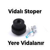 Kapı Stoperi Tamponu Siyah Vidalı Metal Tutacağı Tutucu Altı Kolu Pencere Stopu Takozu Sürgülü Kapı thumbnail 3