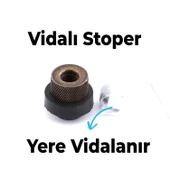 Kapı Stoperi Tamponu Antik Sarı Vidalı Metal Tutacağı Tutucu Altı Kolu Stopu Takozu Sürgülü Kapı thumbnail 3
