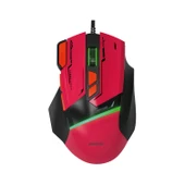 Polosmart PGM30 Kablolu RGB Led Aydınlatmalı 7200 DPI Gaming Oyuncu Mouse Kırmızı - 1