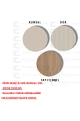 Cool Home Marin Tv Ünitesi Tv Sehpası 180 Cm Çizgi Desenli , Raflı , Sis Gri - 2