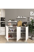 Cool Home Bono Raflı Kahve Köşesi , Çok Amaçlı Dolap , Konsol , Beyaz - 2