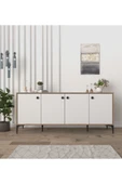 Cool Home Eylül Modern Raflı Konsol Ofis Salon 180 Cm Sepet-beyaz - 1