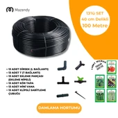 16 mm 100 Metre 40 cm Damlama Sulama Hortumu Seti 13’li Set - 1