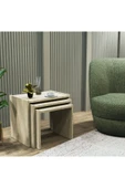 Cool Home Vera 3'lü Zigon Sehpa , Servis Sehpası Traverten - 1