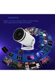 Taşınabilir Sinema Projektörü 4k Ev Sineması Bluetooth Android 12 Projeksiyon cihazı - 2