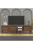 Cool Home Marin Tv Ünitesi Tv Sehpası 180 cm Çizgi desenli , Raflı , Ceviz - 2