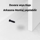 Kapı Stoperi Tamponu Siyah Vidalı Metal Tutacağı Tutucu Kapı Arkası Duvar Kolu Stopu Takozu thumbnail 2