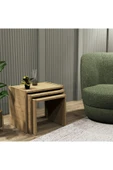 Cool Home Vera 3'lü Zigon Sehpa , Servis Sehpası Sepet - 1