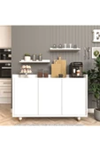 Cool Home Bono Raflı Kahve Köşesi , Çok Amaçlı Dolap , Konsol , Beyaz - 1