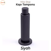 Kapı Stoperi Tamponu Çizgili Siyah Vidalı Metal Tutacağı Tutucu Kapı Arkası Duvar Kolu Stopu Takozu thumbnail 1