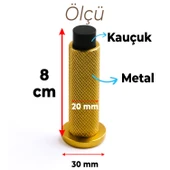 Kapı Stoperi Tamponu Gold Altın Vidalı Metal Tutacağı Tutucu Kapı Arkası Duvar Kolu Stopu Takozu thumbnail 3