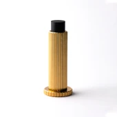 Kapı Stoperi Tamponu Çizgili Altın Vidalı Metal Tutacağı Tutucu Kapı Arkası Duvar Kolu Stopu Takozu thumbnail 7